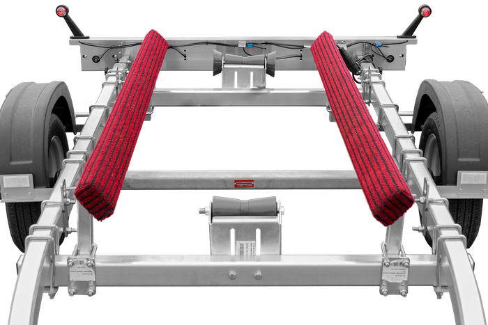 Soporte lateral plano UNITRAILER, longitud 200 cm, altura 30 cm, para remolque de barco