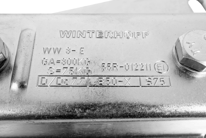 Adaptador de enganche de bola WINTERHOFF WW 8-G+V para remolque de 800 kg con barra de tiro tipo V.