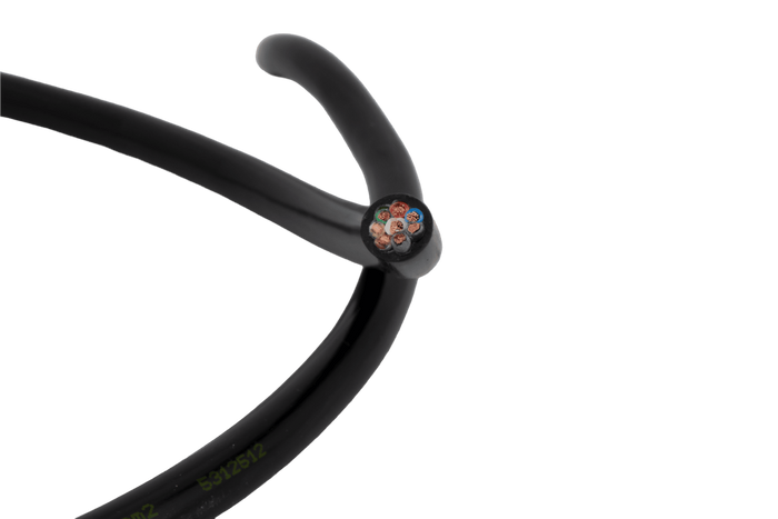 Cable eléctrico de ocho núcleos HYBSZ YLY-S 8x1 - 1 m