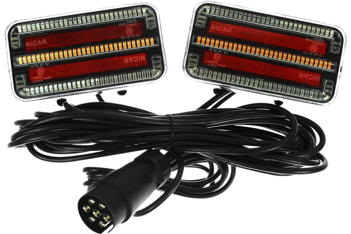 Luces traseras LED TT Technology TT.12024 3 funciones izquierda + derecha, magnéticas