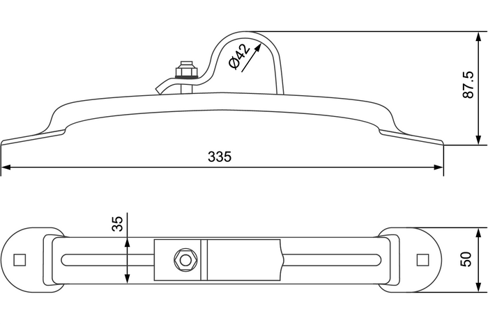 Soporte de montaje de guardabarros para paso de rueda DOMAR, ajustable, galvanizado