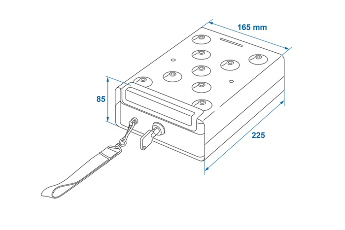 Caja fuerte portátil para llaves ProPlus 540250, 225 x 165 x 85 mm