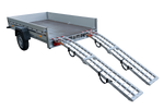 Rampas plegables UNITRAILER ALR002 de aluminio para remolques de 221 cm y 680 kg con correa, juego de 2