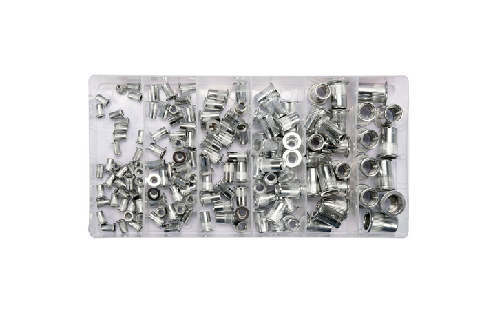 Juego de tuercas remachables de aluminio YATO YT-36460, tamaño M3-M10, 150 piezas