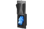 Enchufe de pared externo CEE ProPlus 373505BK, 160 × 100 mm, negro.