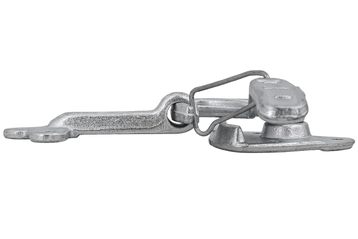 Enganche lateral izquierdo con fijación WINTERHOFF WV 20-L + WVG 20-A, cierre lateral completo del remolque