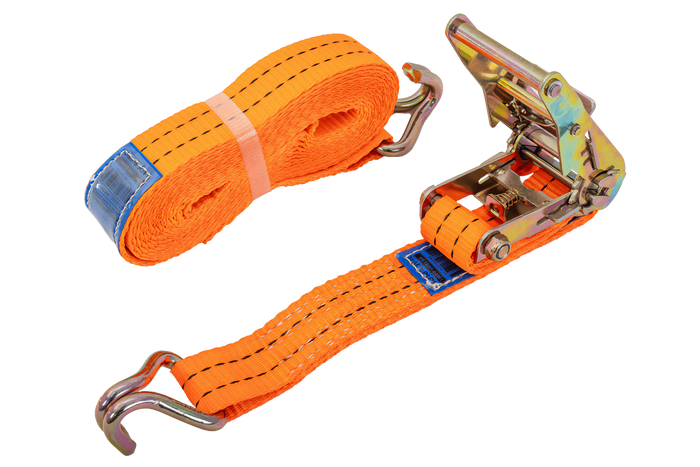 Cinta transportadora UNITRAILER de 6 m/35 mm/2 t de color naranja con tensor