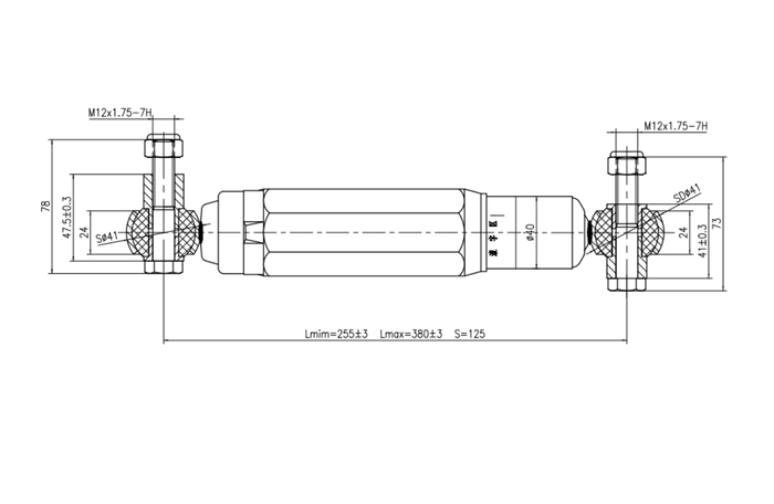 Amortiguador hidráulico PIVEXIN para ejes de remolque 1800-3500kg para ejes simples y tándem