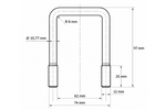 Abrazadera cuadrada DROMET tipo C M12 62×117 mm