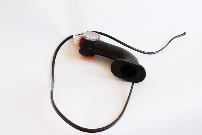 Lámpara de posición derecha ASPÖCK SUPERPOINT II sobre brazo de goma