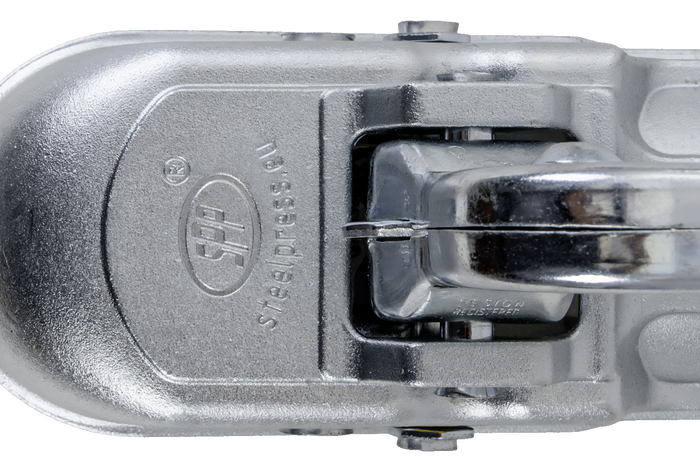 Enganche de bola STEELPRESS BC-3000C-00-00+Z2 para remolque de 3000 kg con barra de tiro de tubo de 35-50 mm, fundición gris