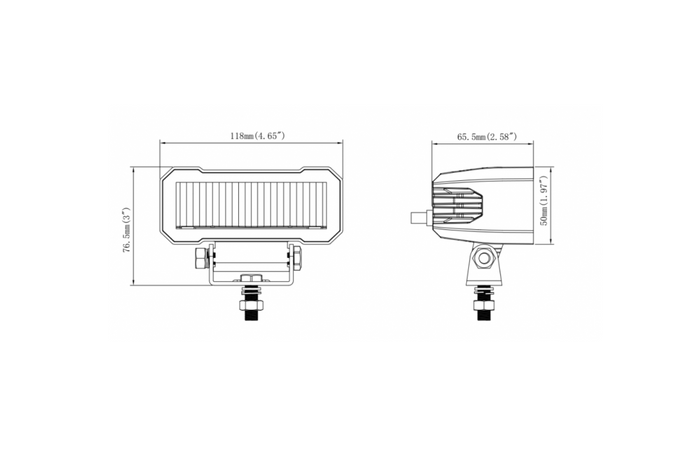 Reflector de lámpara de trabajo LED KAMAR L3420 2xLED 1750lm