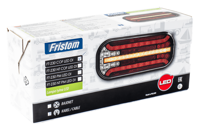 Luz trasera FRISTOM FT-230 LED 6 funciones universal