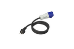 Adaptador con enchufe con toma de tierra y toma CEE de 16 A ProPlus 373527DE, cable de 150 cm.
