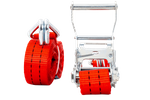 Cinta transportadora UNITRAILER roja de 6 m/35 mm/2 t con tensor