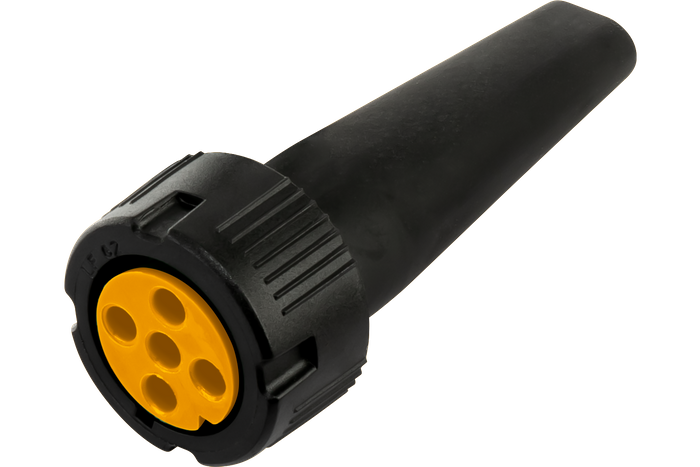 Conector ASPÖCK5-PIN bayoneta para pilotos traseros 12V amarillo