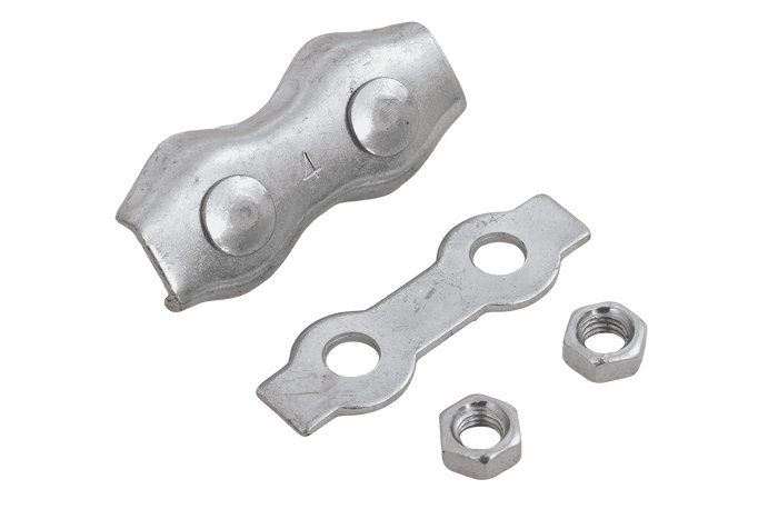 Abrazadera de cuerda doble DROMET ZLS.4 para cuerdas de 4 mm