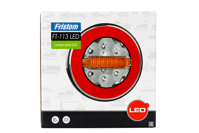 Piloto trasero LED FRISTOM FT-113, 3 funciones universales
