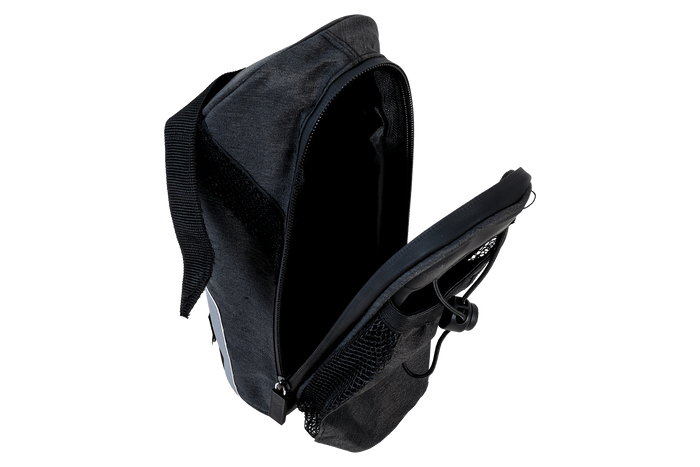 Bolsa de sillín para bicicleta PROFEX 82318 Long Black Lux con bolsillo para botella
