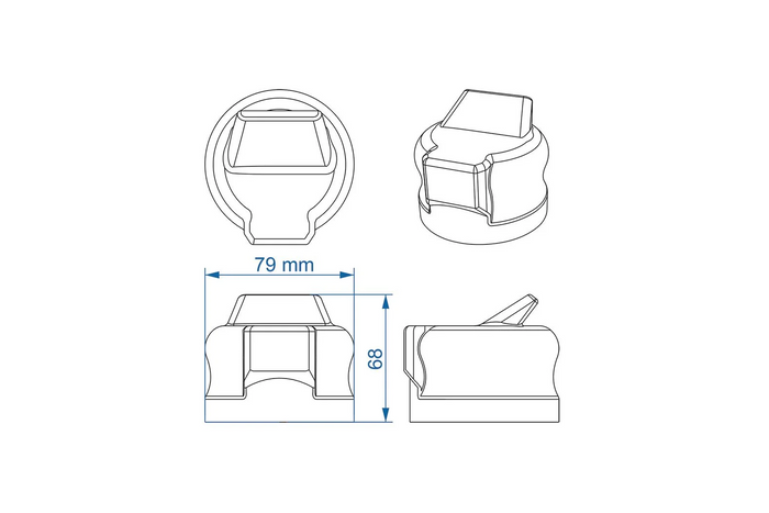 Tapa de goma para toma de remolque ProPlus 343530 de 79 mm