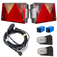 Juego de luces: luces traseras ASPÖCK MULTIPOINT IV + luces de posición laterales ASPÖCK FLEXIPOINT I + arnés MANTES 4,5 m 13PIN