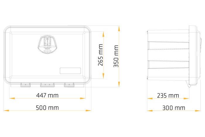 DAKEN 81100 JUST caja de herramientas 500x350x300mm 27l