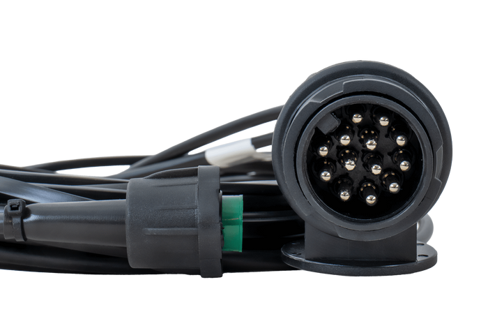 Juego de luces: luces traseras ASPÖCK MULTIPOINT IV + luces de posición laterales ASPÖCK FLEXIPOINT I + arnés MANTES 4,5 m 13PIN