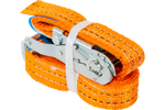 Cinta transportadora UNITRAILER de 4 m/35 mm/2 t de color naranja con tensor