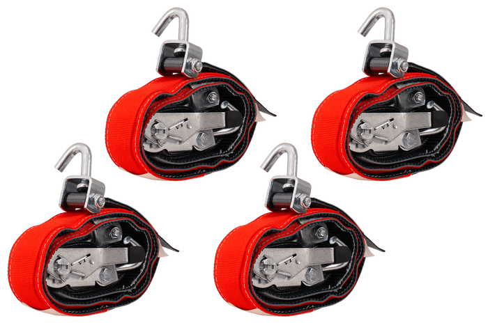 Juego de cuatro correas de transporte para remolque HEFFA CARLINE 130, correas de sujeción de ruedas 2,8 m/35 mm/3 t VDI 2700