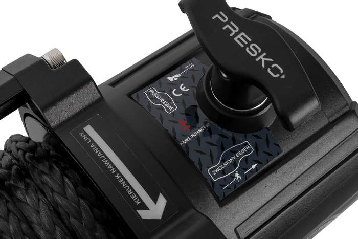 Cabrestante eléctrico para remolque PRESKO RAPTOR 13.5FS 12V 6130kg con cable de 24m