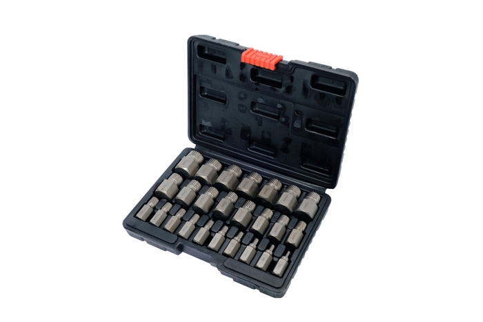 Extractores de tornillos para tornillos internos dañados YATO YT-06034 3-23mm 25uds.