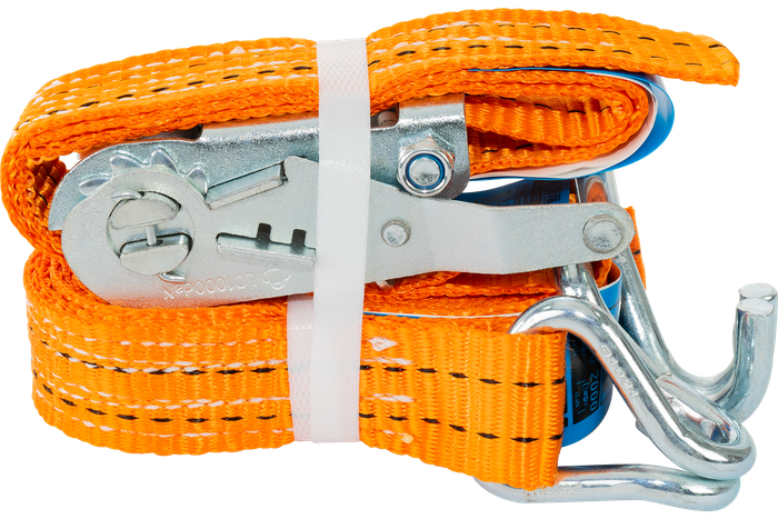 Cinta transportadora UNITRAILER de 4 m/35 mm/2 t de color naranja con tensor