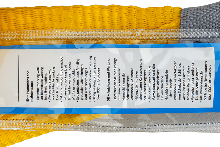 Eslinga de grúa HEFFA de 4 m/90 mm/3 t con bucles