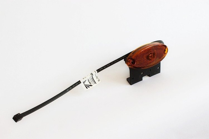 Lámpara de señalización LED ASPÖCK FLATPOINT II, naranja, universal, con soporte