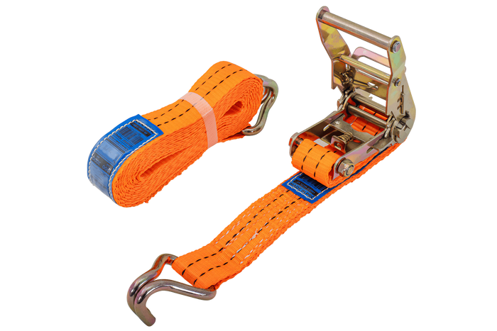 Cinta transportadora UNITRAILER de 4 m/35 mm/2 t de color naranja con tensor