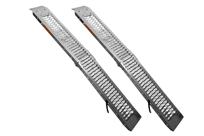 Rampas plegables UNITRAILER ALR004B de acero para remolques, 190 cm, 400 kg, juego de 2