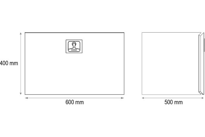 DAKEN caja de herramientas 8Z1320 Z13 600x400x500mm 108l