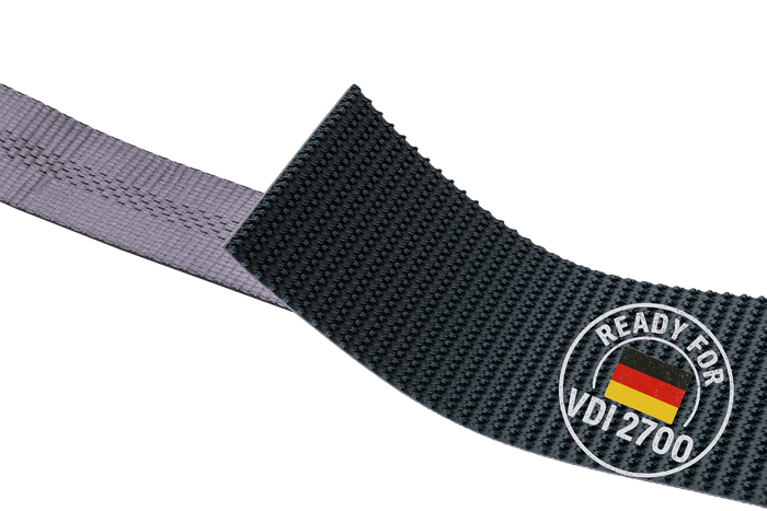 Juego de cuatro correas de transporte para remolque HEFFA CARLINE 130, correas de sujeción de ruedas de 5 m/50 mm/5 t VDI 2700