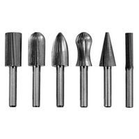 Juego de fresas de vástago YATO YT-61711 para metal, soporte de 6 mm para amoladora recta, 6 piezas