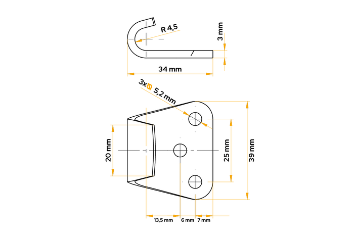 Soporte de enganche lateral STEELPRESS Z-11A para enganche lateral de remolque