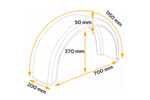 Guardabarros de remolque 13-14" DOMAR D20200 paso de rueda 700/200mm