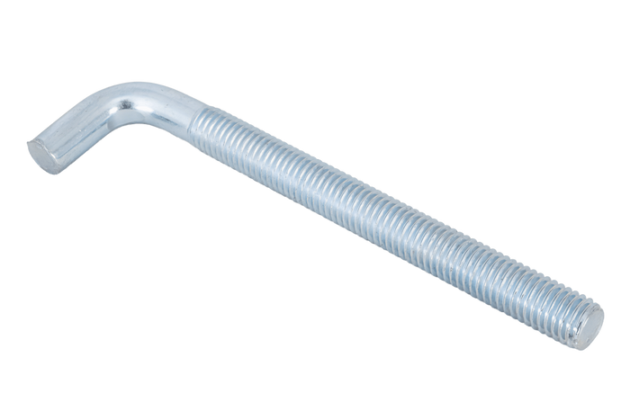 Gancho de construcción DROMET HP M10x120 con extremo en ángulo (recto)