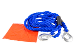 Cuerda de remolque con ganchos Correa de remolque LAMPA 4m/18mm/5t azul