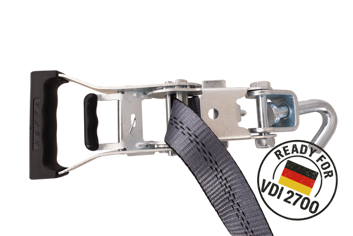 Correa de transporte para grúa HEFFA CARLINE 130, correa de sujeción de ruedas, 2,8 m/35 mm/3 t, VDI 2700