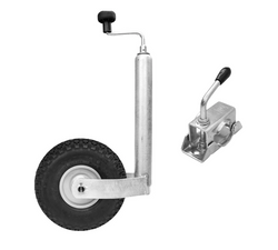Rueda jockey con abrazadera WINTERHOFF ST48-260LB+KLE48 150kg 48mm 500-710mm