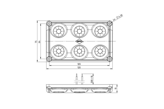 Lámpara de interior para coche HORPOL LWD2325/CZ LED 720lm negra