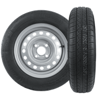 Juego de dos ruedas para remolque UNITRAILER / TEMARED / BRENDERUP / STEMA / BÖCKMANN NEUMÁTICOS KENDA 145/80 R13 78N LLANTAS STARCO 4Jx13"H2 4x100 ET:30