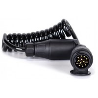 Cable eléctrico espiral KAMAR E1384-A de 1,5 m, enchufe/toma de 12 V, 13 pines