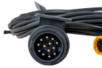 Instalación eléctrica MANTES, arnés de remolque, 5,2 m, enchufe de 13 pines, bayonetas de 2 x 5 pines