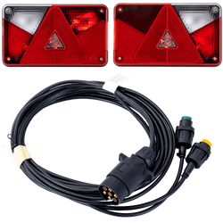 Luces traseras ASPÖCK MULTIPOINT V + arnés MANTES 4m 7PIN